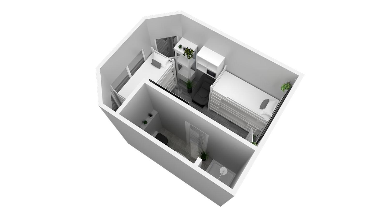 Hotel Ulm Zentrum - Komplettes Zimmer, Hochbett, Android Tv & Eigenem Bad - Perfekt Fuer Familien & Gruppen Quarto foto